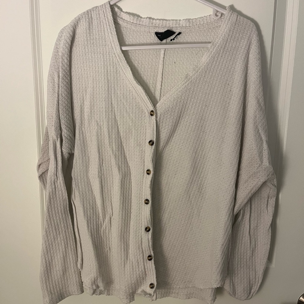 Urban Outfitters Out From Under White Waffle Button Down